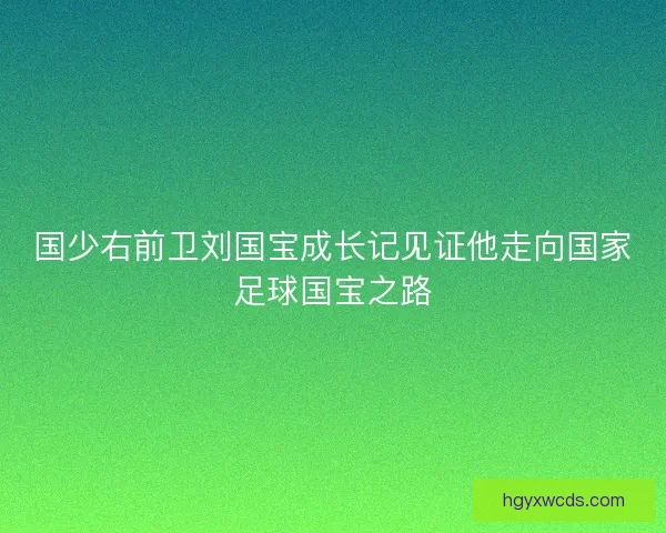 国少右前卫刘国宝成长记见证他走向国家足球国宝之路 国少右前卫刘国宝成长记见证他走向国家足球国宝之路